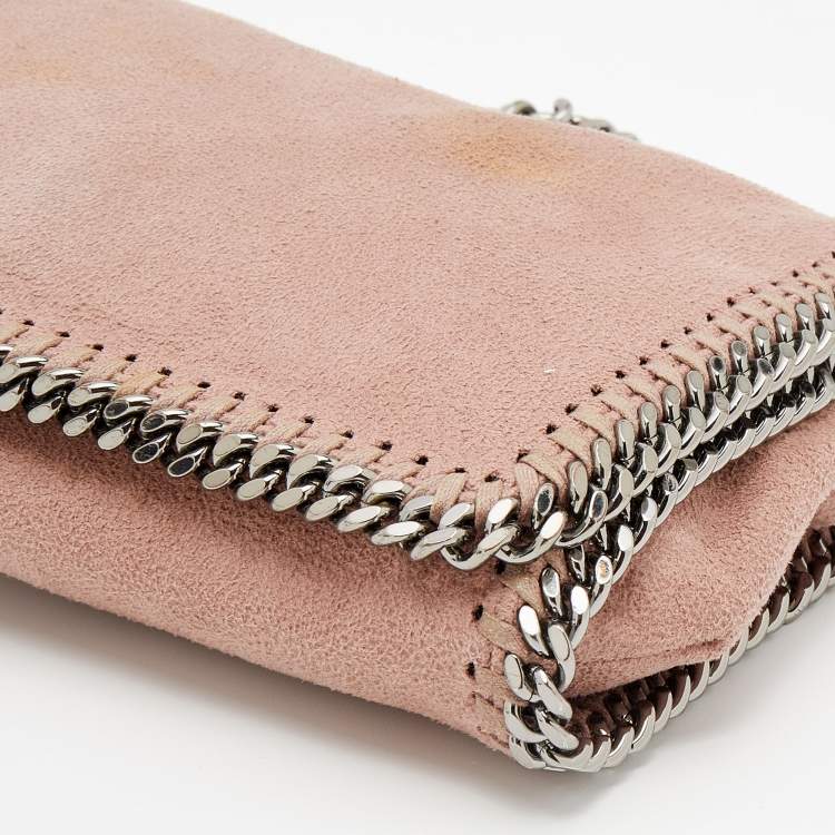Pre Owned Stella McCartney Pale Pink Faux Leather Falabella Flap Shoulder Bag