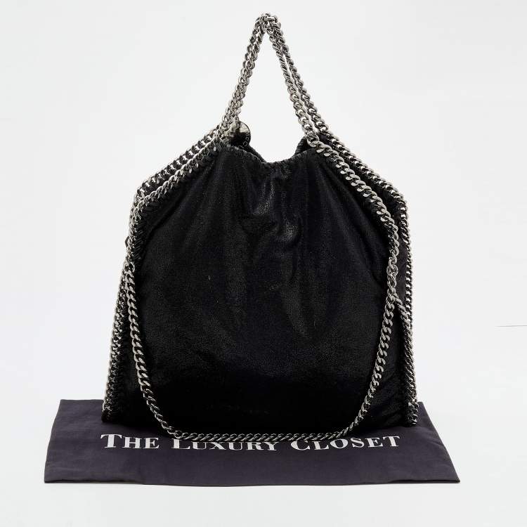 مملوكة مسبقًا Stella McCartney Black Faux Suede Small Falabella Tote