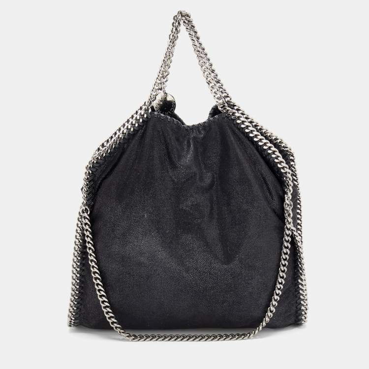 مملوكة مسبقًا Stella McCartney Black Faux Suede Small Falabella Tote