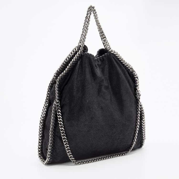 مملوكة مسبقًا Stella McCartney Black Faux Suede Small Falabella Tote