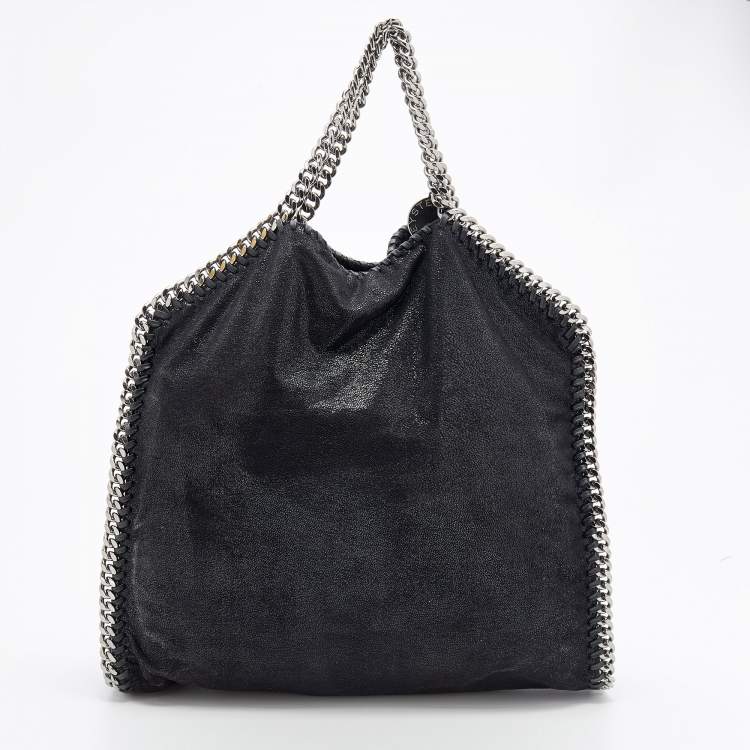مملوكة مسبقًا Stella McCartney Black Faux Suede Small Falabella Tote