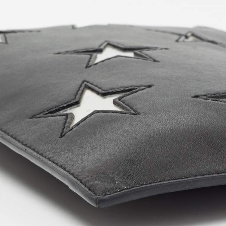 Pre Owned Stella McCartney Black/Silver Faux Leather Cavendish Stars Clutch