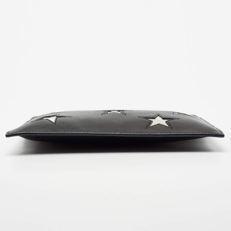 Pre Owned Stella McCartney Black/Silver Faux Leather Cavendish Stars Clutch
