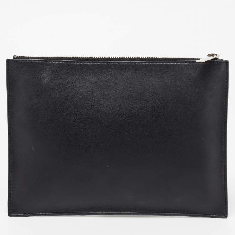Pre Owned Stella McCartney Black/Silver Faux Leather Cavendish Stars Clutch