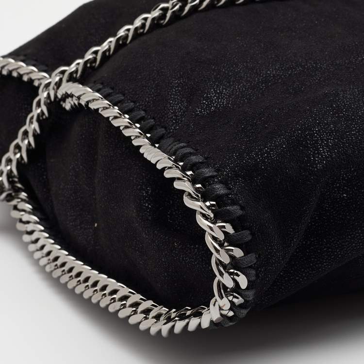 Pre Owned Stella McCartney Black Faux Leather Small Falabella Tote