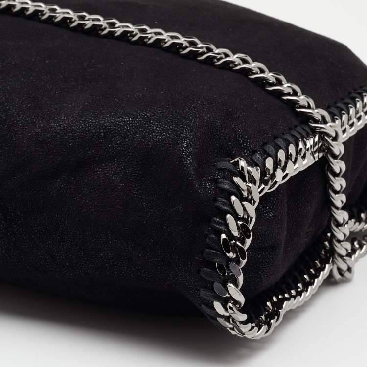 Pre Owned Stella McCartney Black Faux Leather Small Falabella Tote
