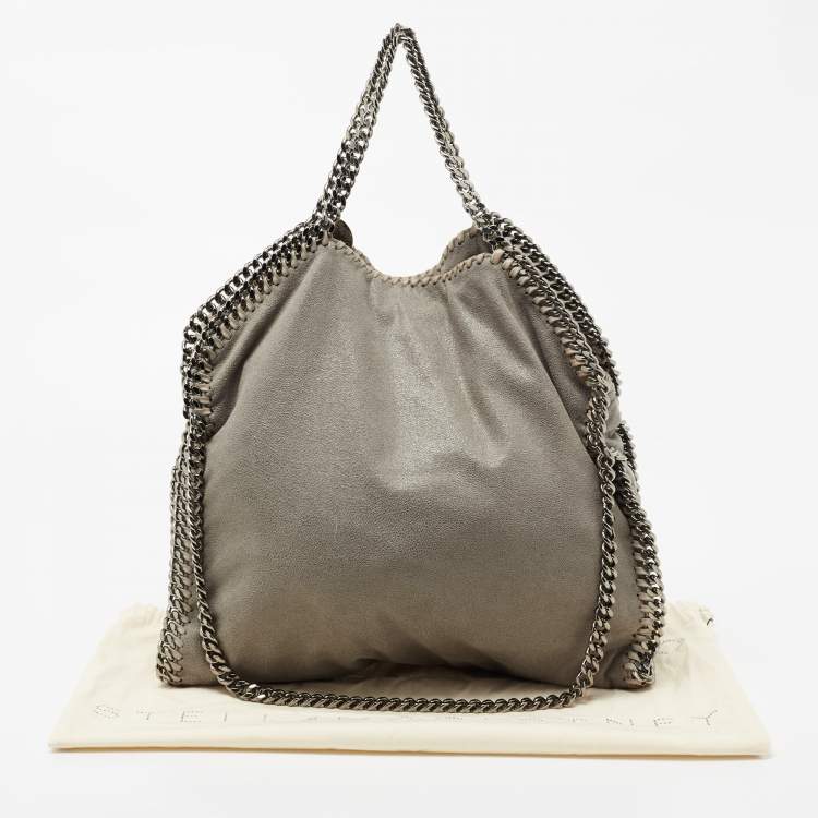 Pre Owned Stella McCartney Grey Faux Suede Small Falabella Tote