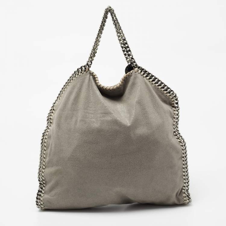 Pre Owned Stella McCartney Grey Faux Suede Small Falabella Tote