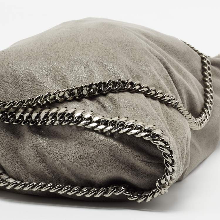 Pre Owned Stella McCartney Grey Faux Suede Small Falabella Tote