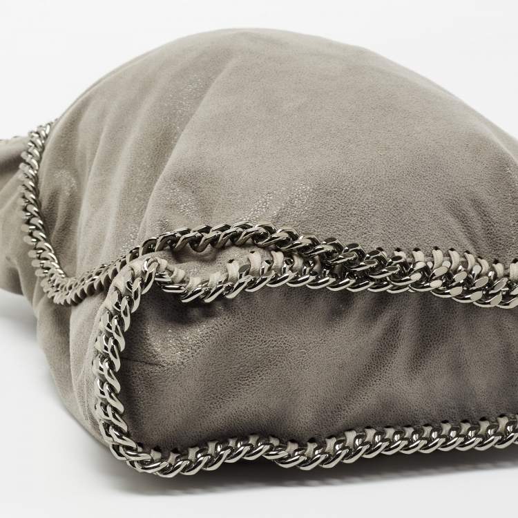 Pre Owned Stella McCartney Grey Faux Suede Small Falabella Tote