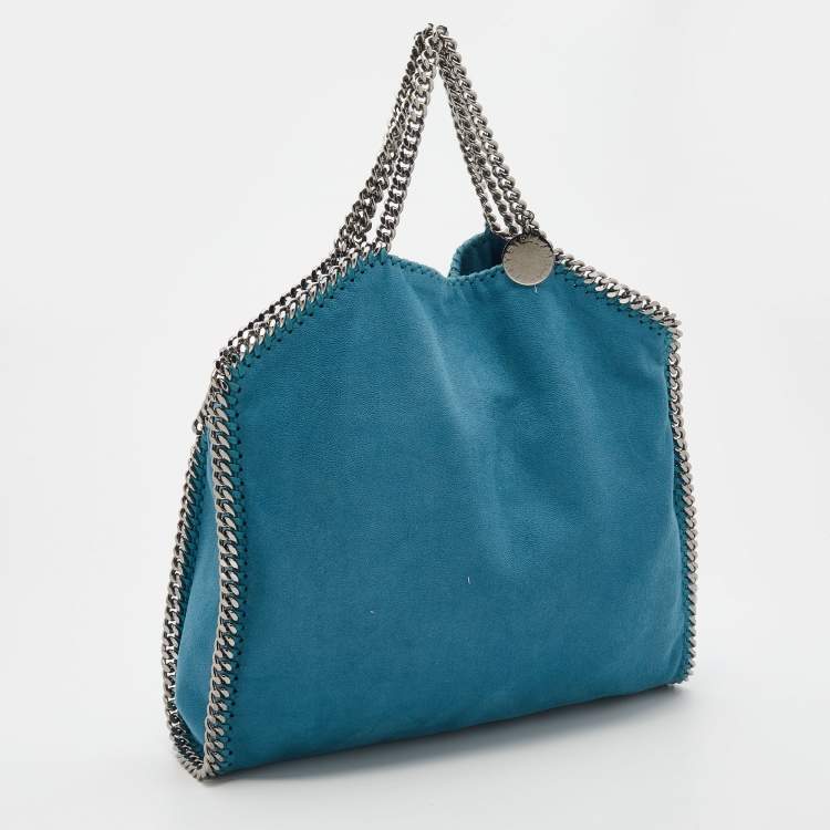 مملوكة مسبقًا Stella McCartney Blue Faux Leather Small Falabella Chain Tote