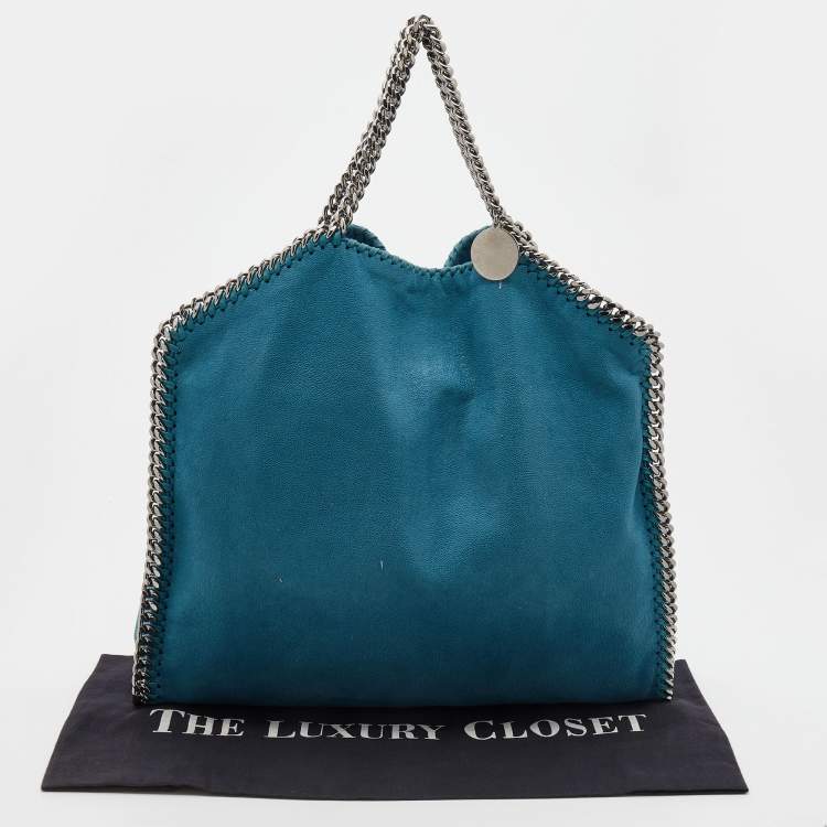 مملوكة مسبقًا Stella McCartney Blue Faux Leather Small Falabella Chain Tote