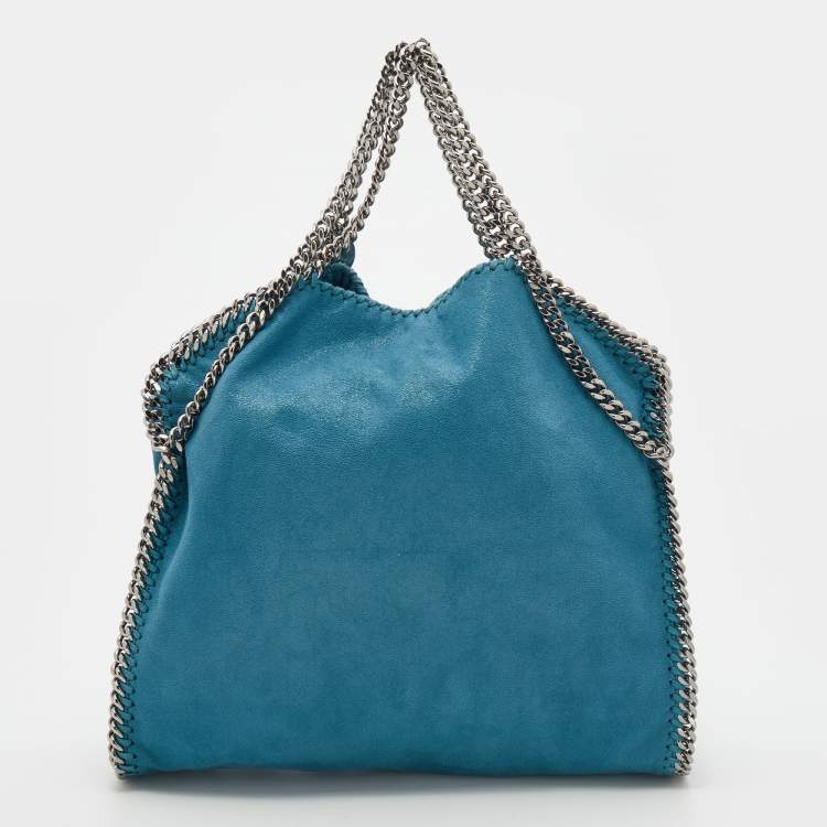 مملوكة مسبقًا Stella McCartney Blue Faux Leather Small Falabella Chain Tote