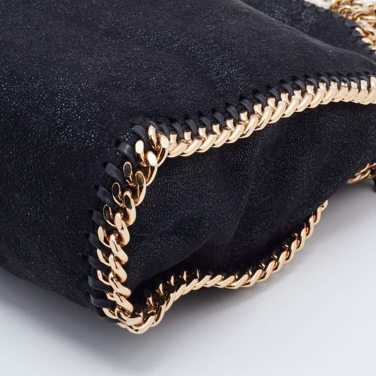 مملوكة مسبقًا Stella McCartney Black Faux Leather Small Falabella Tote