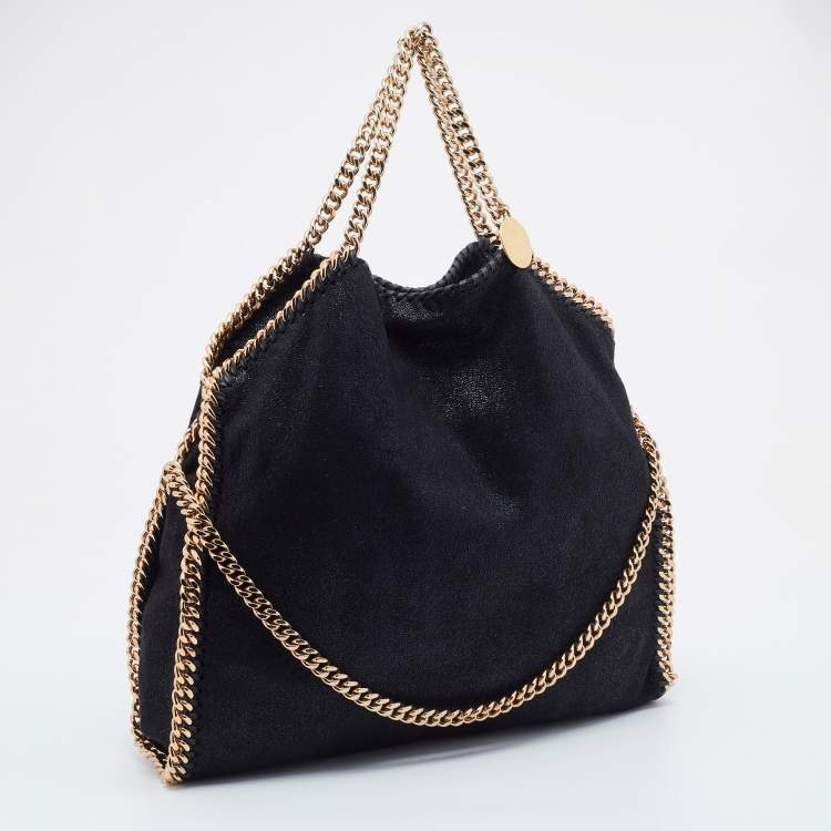 مملوكة مسبقًا Stella McCartney Black Faux Leather Small Falabella Tote