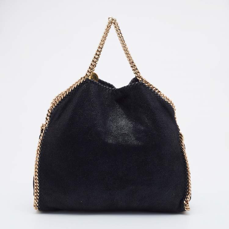 مملوكة مسبقًا Stella McCartney Black Faux Leather Small Falabella Tote