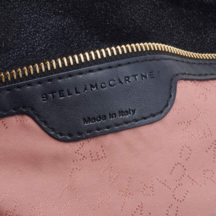 مملوكة مسبقًا Stella McCartney Black Faux Leather Small Falabella Tote