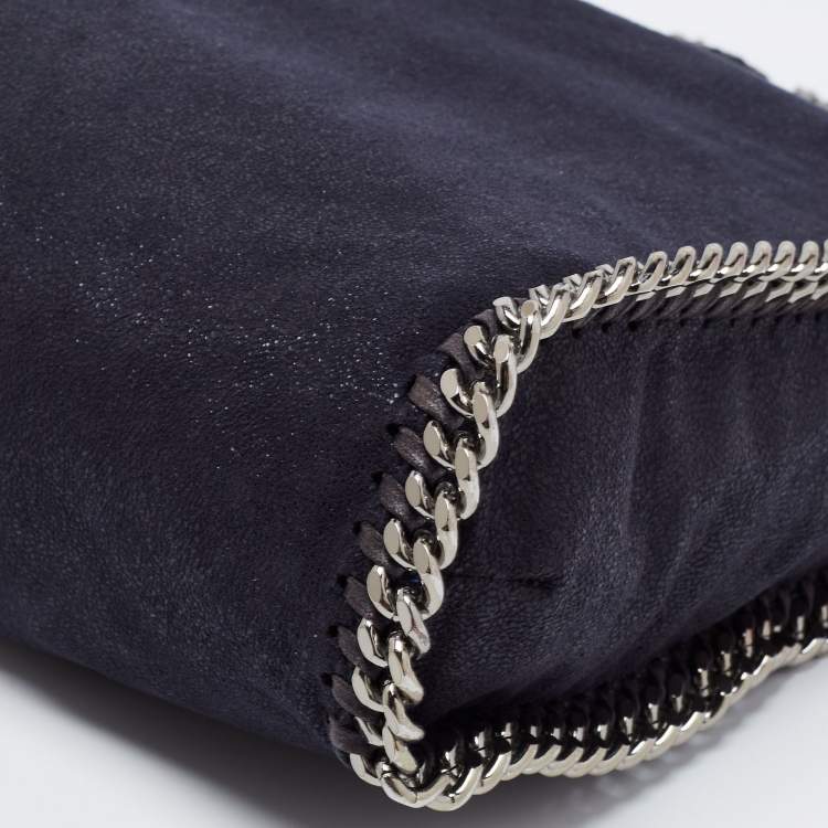 مملوكة مسبقًا Stella McCartney Navy Blue Faux Leather Small Falabella Tote