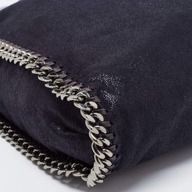 مملوكة مسبقًا Stella McCartney Navy Blue Faux Leather Small Falabella Tote