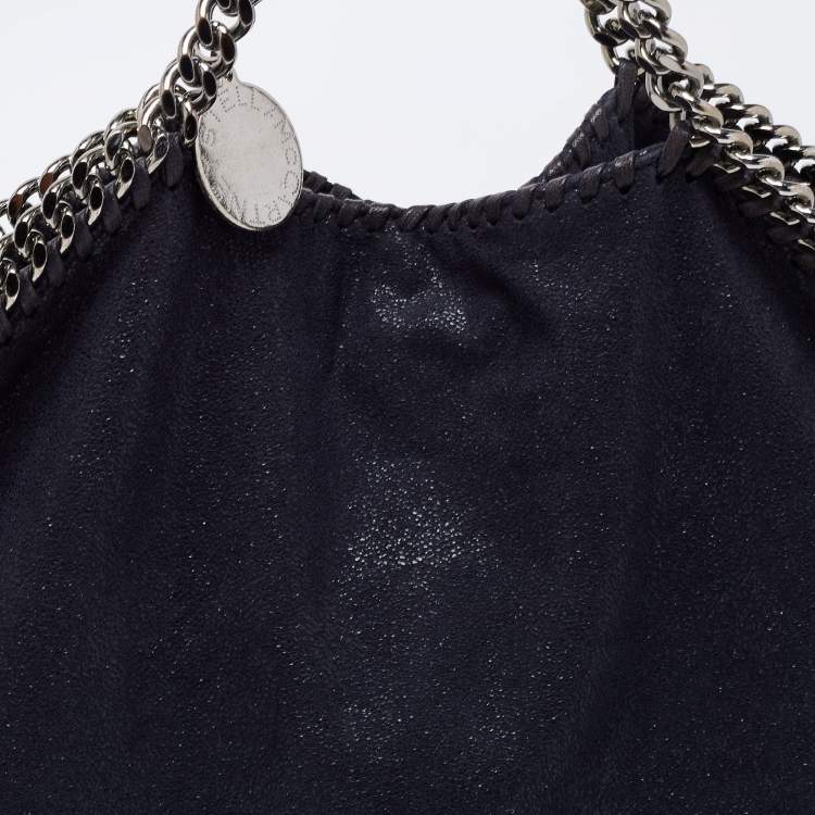 مملوكة مسبقًا Stella McCartney Navy Blue Faux Leather Small Falabella Tote