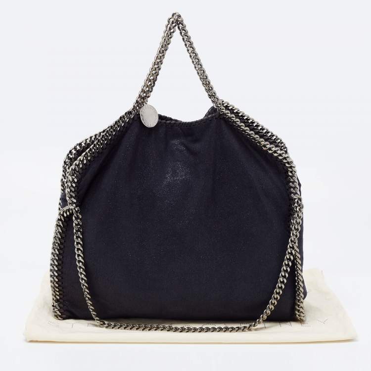مملوكة مسبقًا Stella McCartney Navy Blue Faux Leather Small Falabella Tote