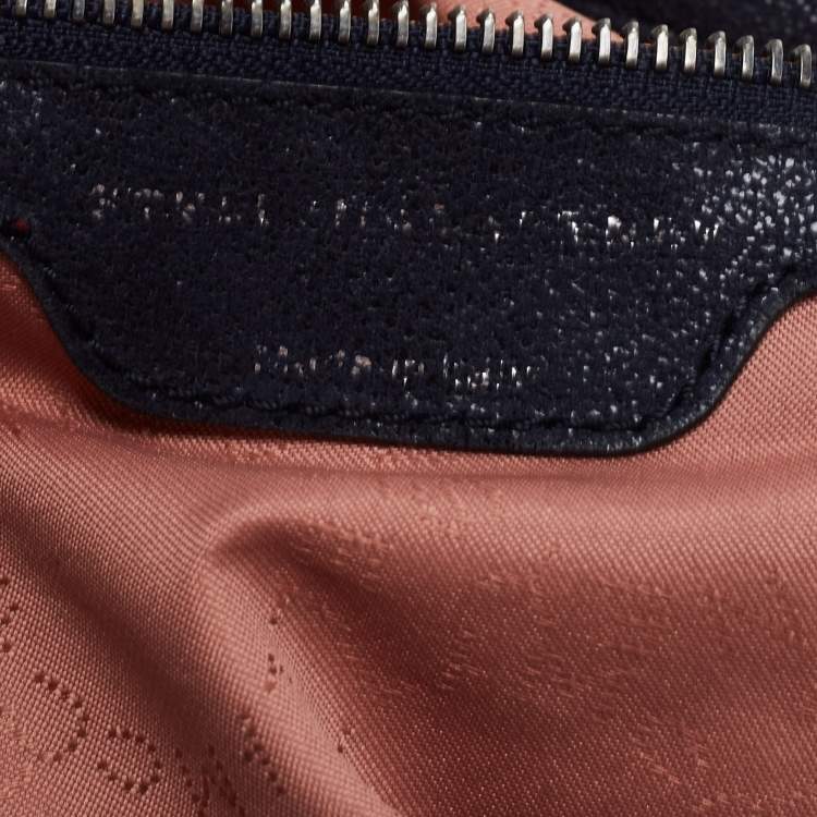 مملوكة مسبقًا Stella McCartney Navy Blue Faux Leather Small Falabella Tote