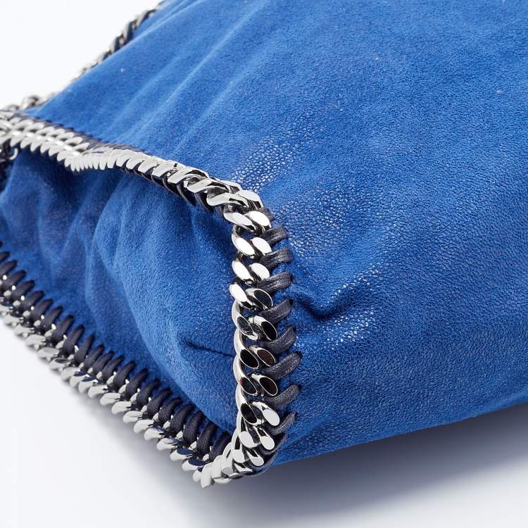 Pre Owned Stella McCartney Blue Faux Leather Small Falabella Tote