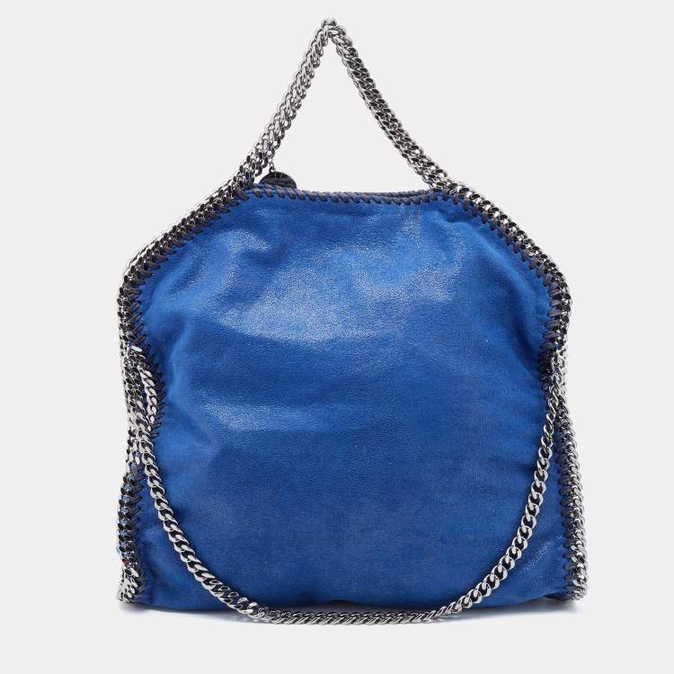 Pre Owned Stella McCartney Blue Faux Leather Small Falabella Tote