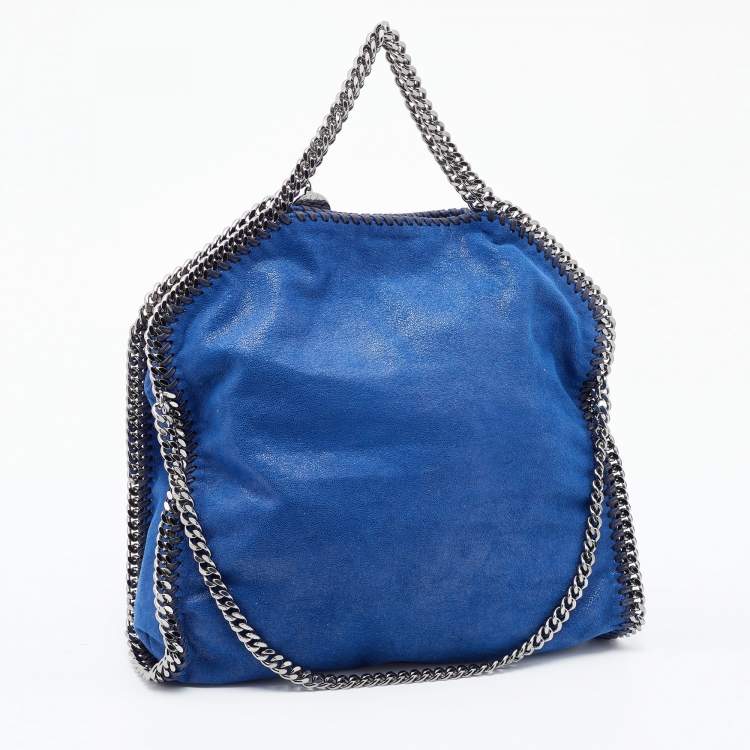 Pre Owned Stella McCartney Blue Faux Leather Small Falabella Tote