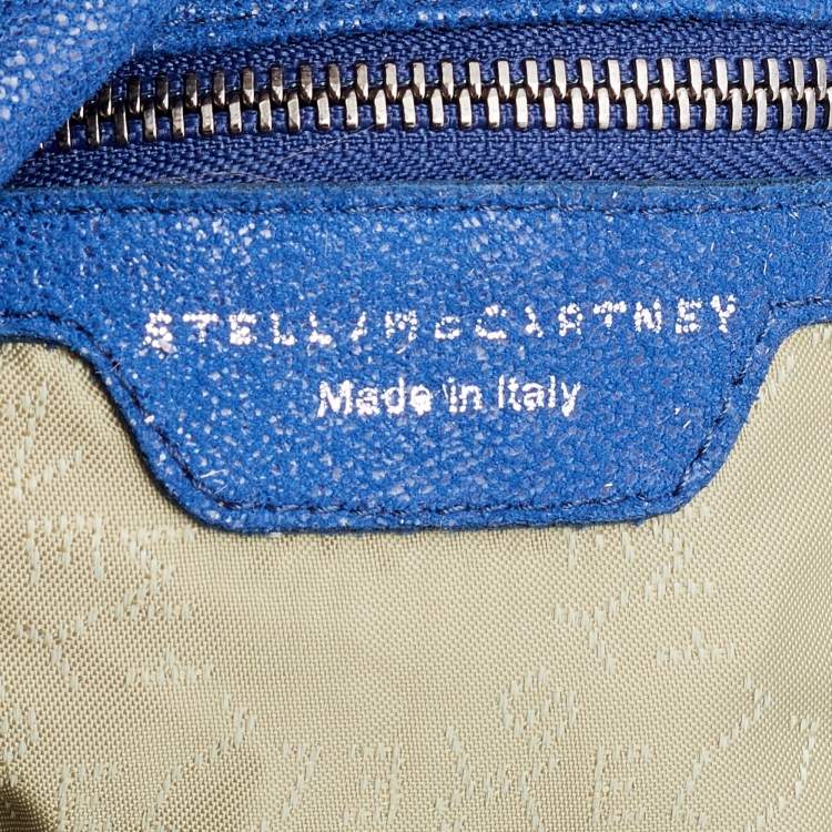 Pre Owned Stella McCartney Blue Faux Leather Small Falabella Tote