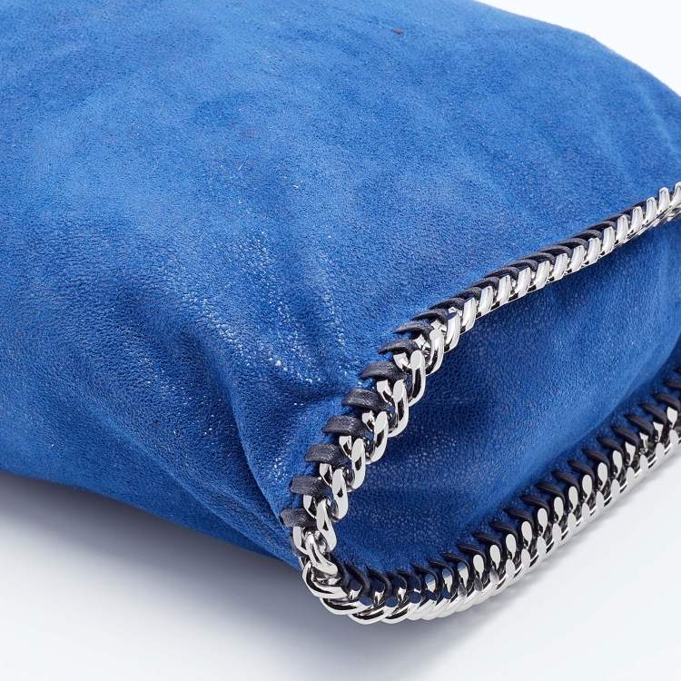 Pre Owned Stella McCartney Blue Faux Leather Small Falabella Tote