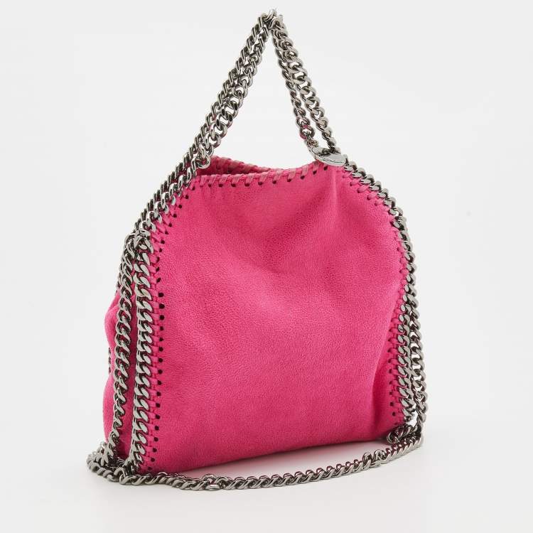 Pre Owned Stella McCartney Pink Faux Leather Mini Falabella Shoulder Bag
