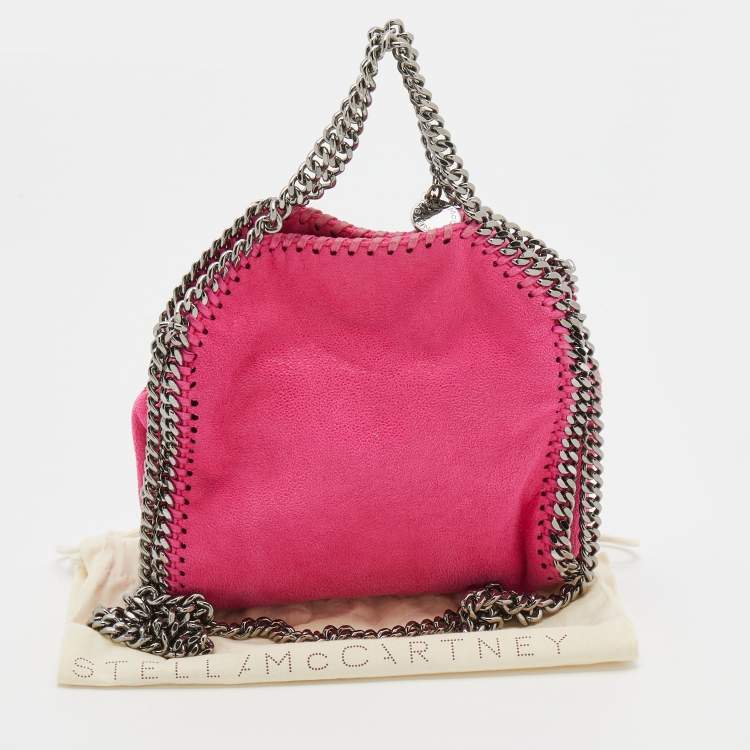 Pre Owned Stella McCartney Pink Faux Leather Mini Falabella Shoulder Bag