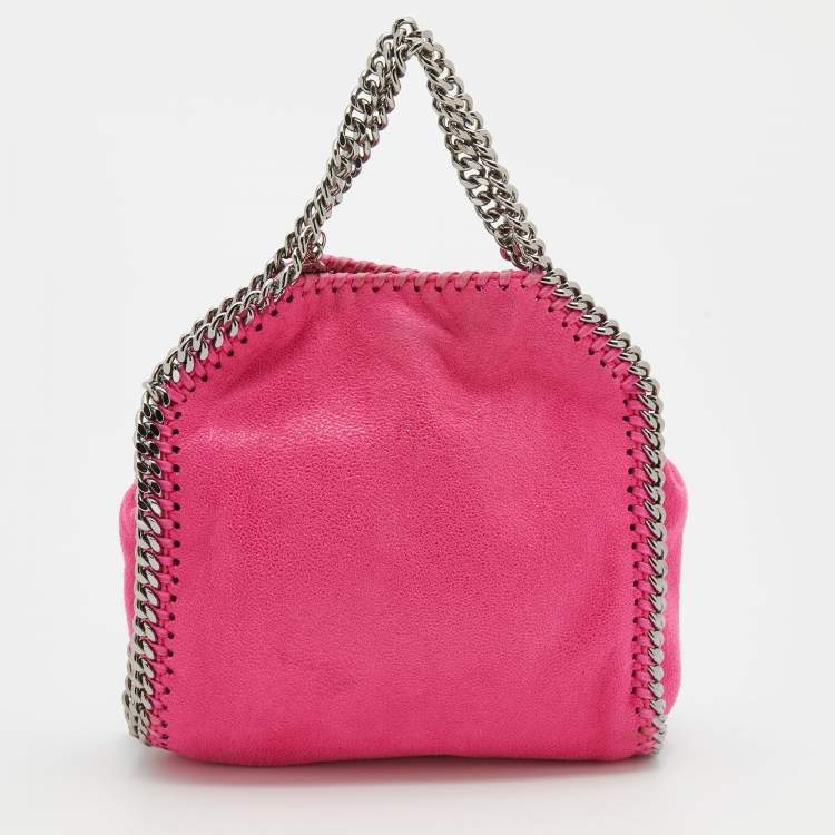 Pre Owned Stella McCartney Pink Faux Leather Mini Falabella Shoulder Bag