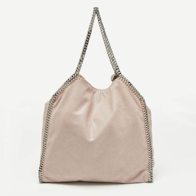 Pre Owned Stella McCartney Blush Pink Faux Suede Falabella Tote