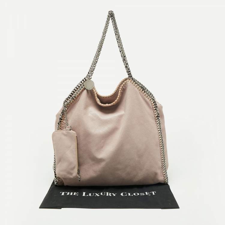 Pre Owned Stella McCartney Blush Pink Faux Suede Falabella Tote