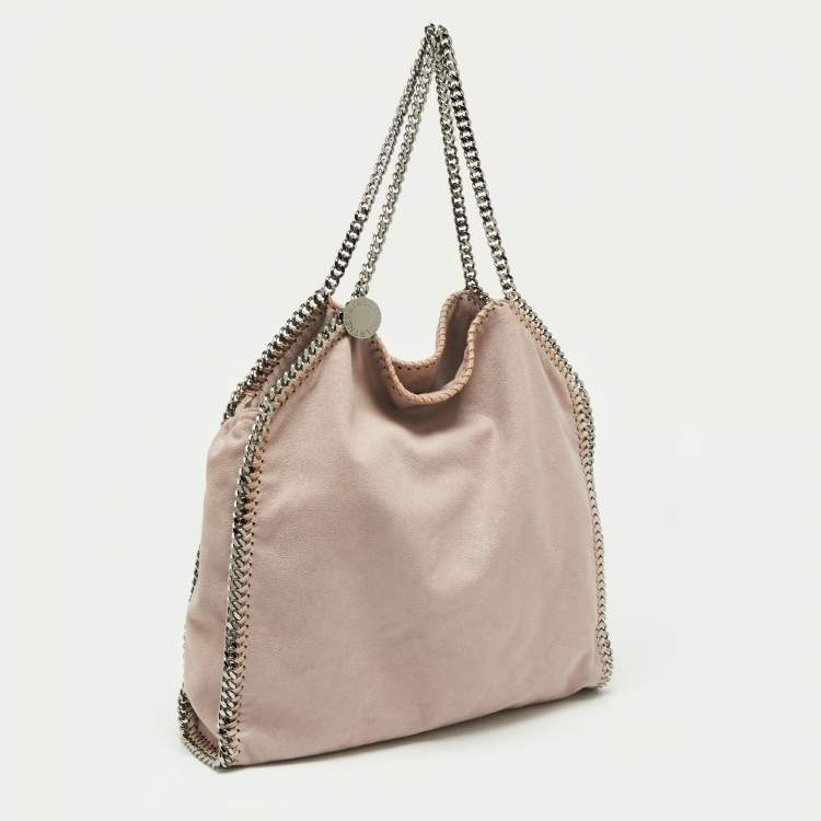 Pre Owned Stella McCartney Blush Pink Faux Suede Falabella Tote