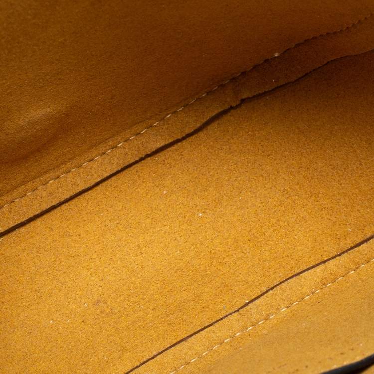 Pre Owned Stella McCartney Cream Leather Half-Moon Flap Shoulder Bag