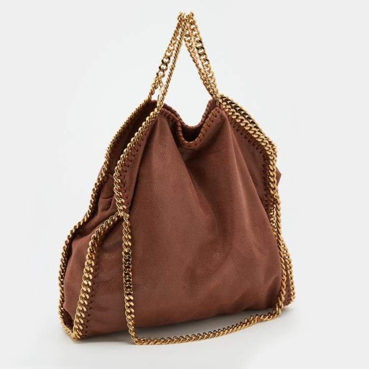 Pre Owned Stella McCartney Brown Faux Suede Falabella Tote
