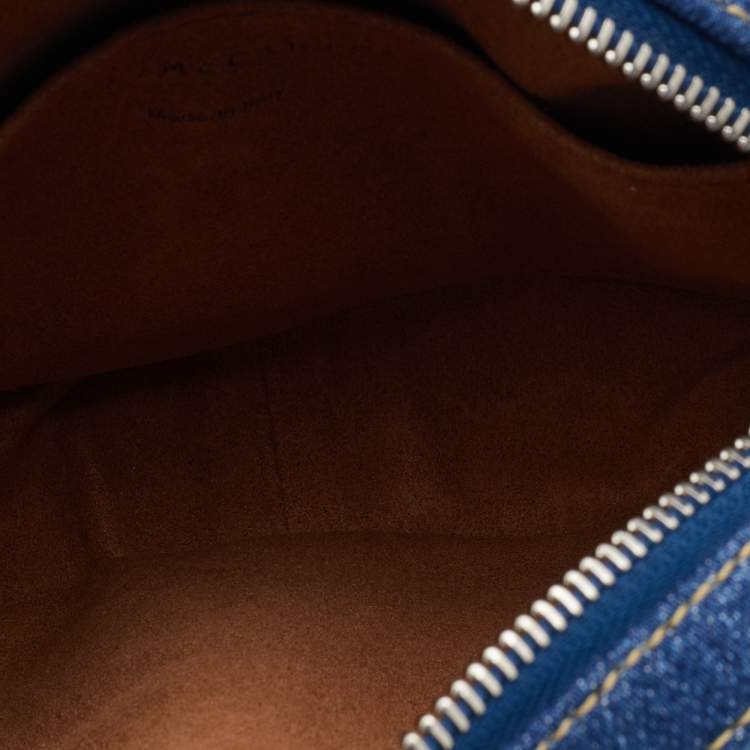 مملوكة مسبقًا Stella McCartney Blue Denim Small Logo Camera Shoulder Bag
