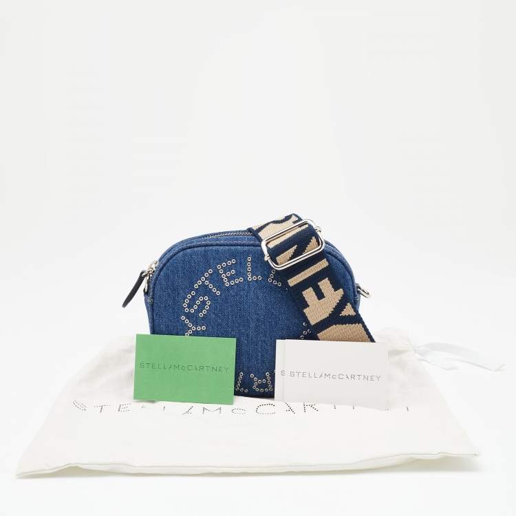 مملوكة مسبقًا Stella McCartney Blue Denim Small Logo Camera Shoulder Bag
