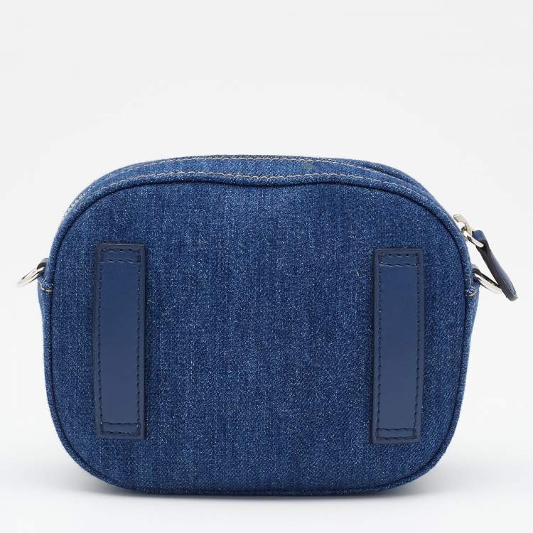 مملوكة مسبقًا Stella McCartney Blue Denim Small Logo Camera Shoulder Bag