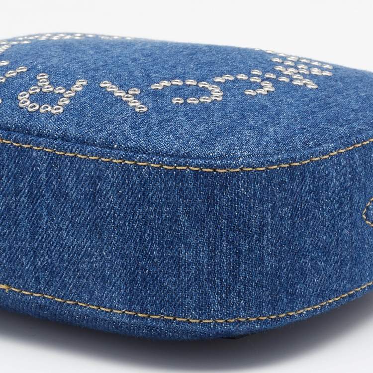 مملوكة مسبقًا Stella McCartney Blue Denim Small Logo Camera Shoulder Bag