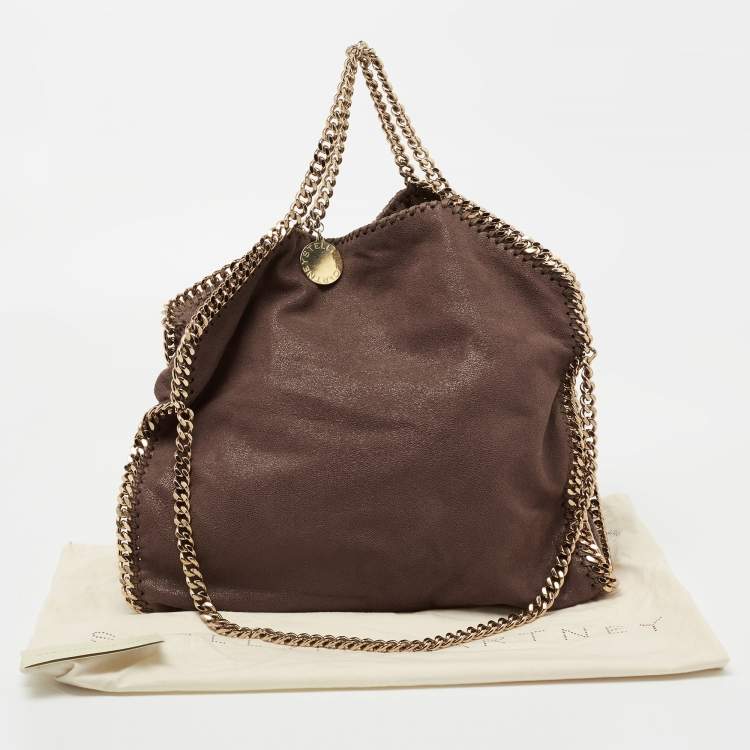 Pre Owned Stella McCartney Brown Faux Suede Small Falabella Tote