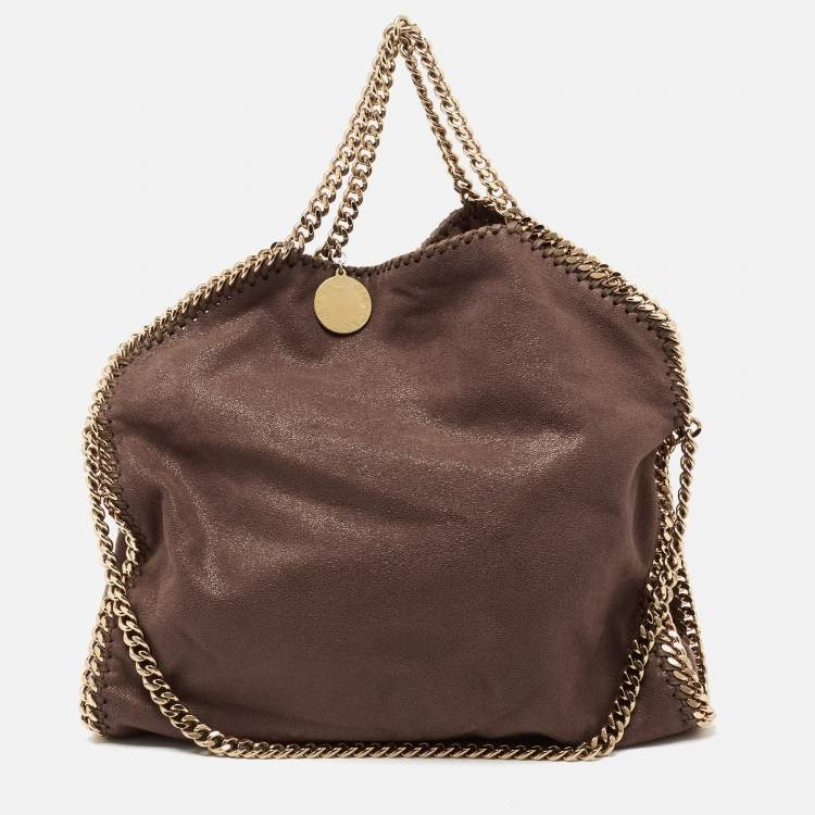 Pre Owned Stella McCartney Brown Faux Suede Small Falabella Tote