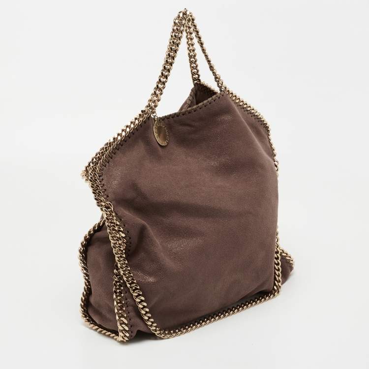Pre Owned Stella McCartney Brown Faux Suede Small Falabella Tote