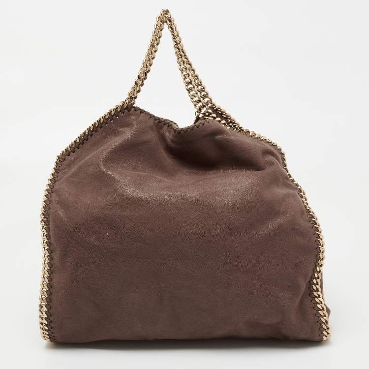 Pre Owned Stella McCartney Brown Faux Suede Small Falabella Tote