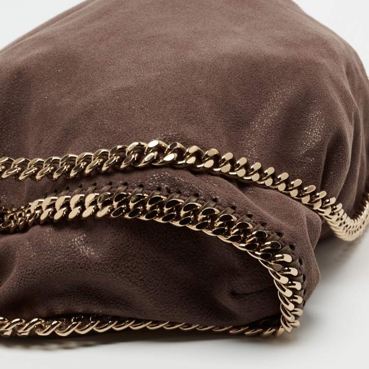 Pre Owned Stella McCartney Brown Faux Suede Small Falabella Tote
