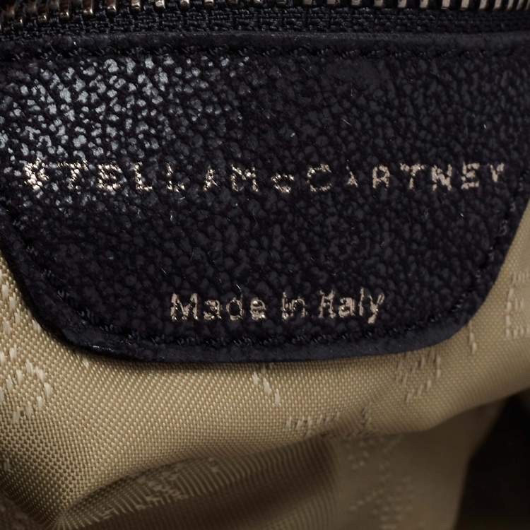 Pre Owned Stella McCartney Black Faux Suede Small Falabella Tote