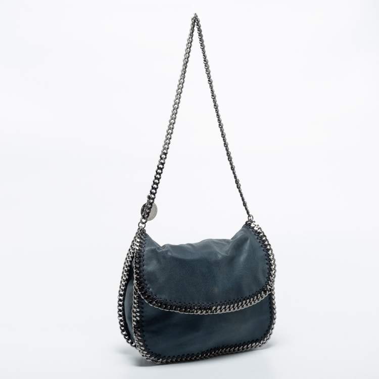 Pre Owned Stella McCartney Blue Faux Suede Falabella Shoulder Bag